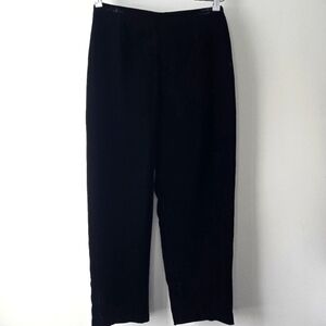 Preston & York Pants Women's 8 Black 90s Velvet Velour High Rise Straight